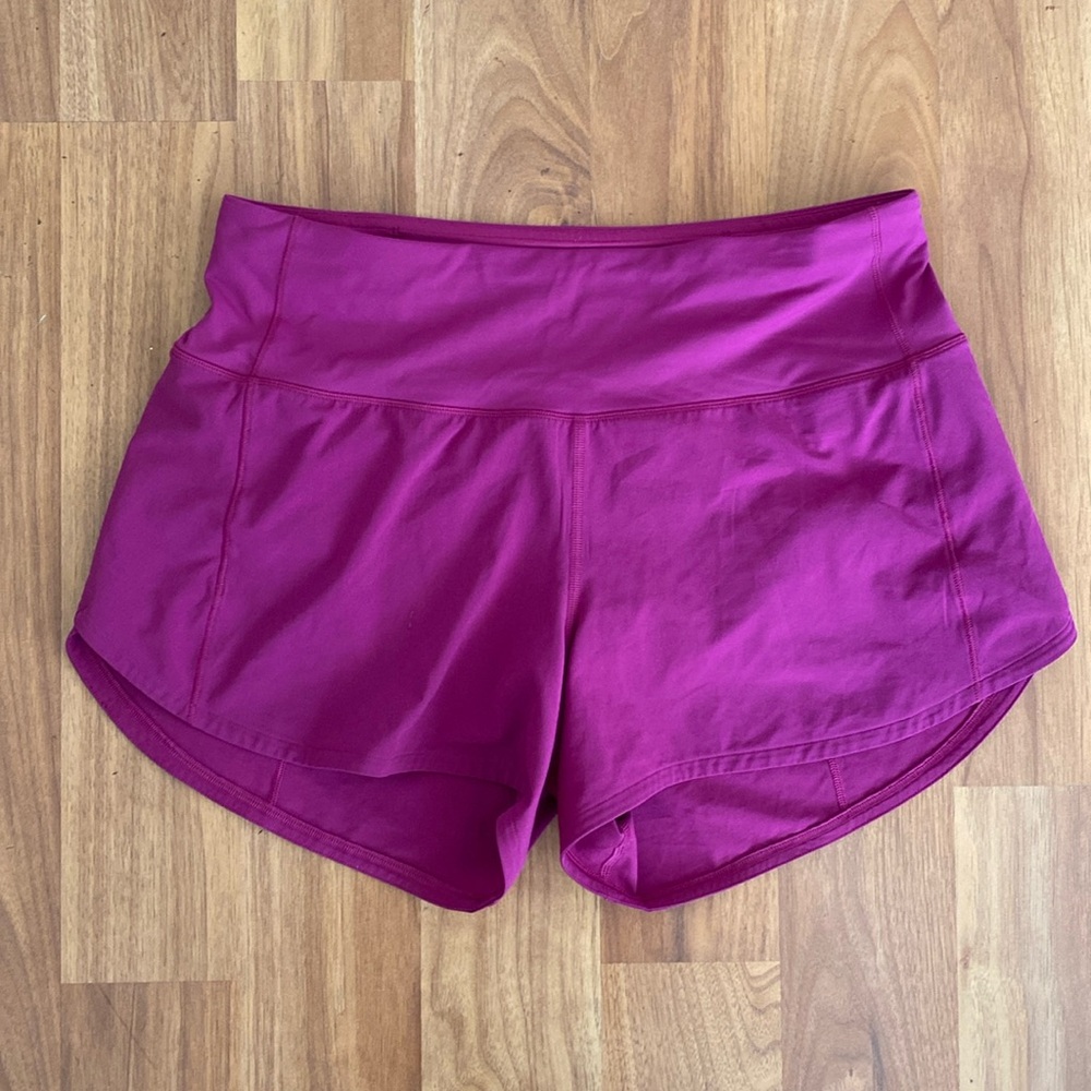 ❤️ Lululemon Speed Up High-Rise Lined Short 4" Magenta Purple Size 6